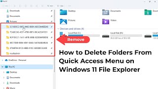How to Remove/Unpin All Extra Folders from File Explorer Quick Access Menu in Windows 11