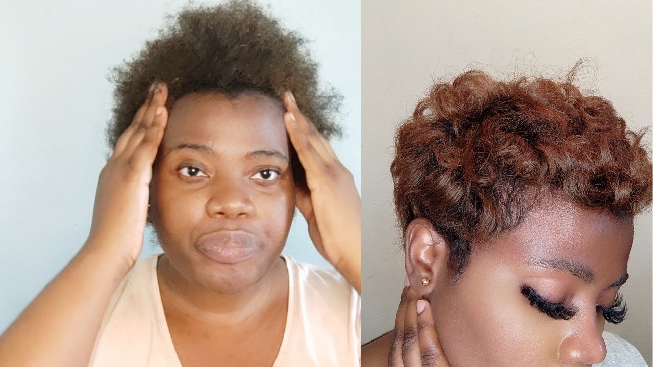 tutoriel cheveux courts comment se défrisé les cheveux et faire une coupe courte seul