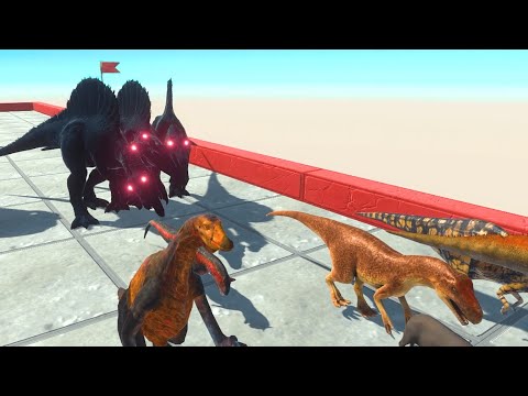 Escape from Trio Deadly Spinosaurus -Animal Revolt Battle Simulator