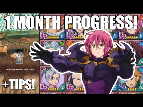 FIRST MONTH! 7DS: Grand Cross - Account Progress + Tips!