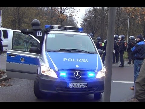 Polizei Großeinsatz RB Leipzig vs FC Hansa Rostock