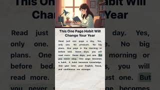 📚✨ This One Page Habit Will Change Your Year | English Reading and Listening Practice #motivation