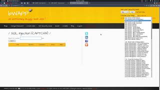 SQL injection (GET select, GET search, CAPTCHA) using bWAPP