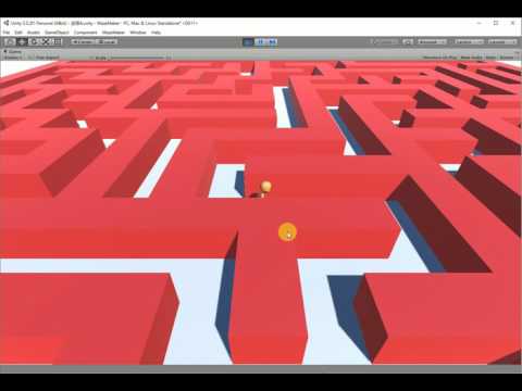 BigHeadsが迷路の中を走りまわっている