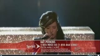 Nice ! Kat Perkins  performs &quot; Chandelier &quot; A little Pitchy on top end ??  ! reaction