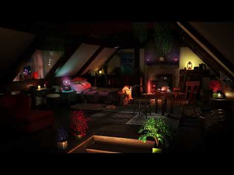 Cozy Attic Ambience - small town sound in the deep night for Sleeping, Reading, Resting, Relaxation.
