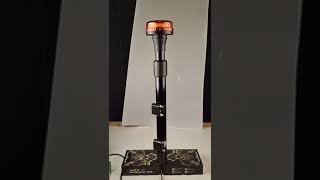 LED maják, 12-24V, 12x3W oranžový s teleskopickou tyčou na motocykel, ECE R65 R10