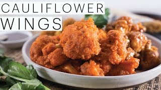 Buffalo CAULIFLOWER WINGS | Vegan Ranch Dip | VEGAN Buffalo Sauce | Cauliflower Bites | The Edgy Veg