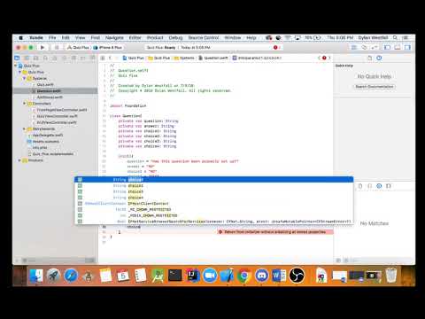 Swift 4  Quiz Application tutorial ( Part 1)