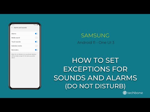 How to Set Exceptions for Sounds and Alarms (Do not disturb) - Samsung [Android 11 - One UI 3]