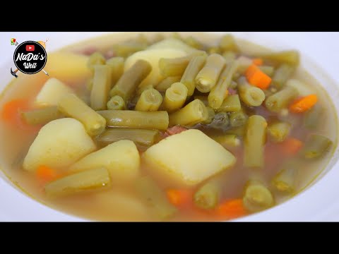 Die perfekte grüne Bohnensuppe, Rezept / Bohneneintopf / NaDas Welt Rezepte