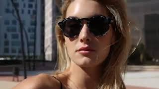 Lunettes de soleil polarisées en bois pour femmes-Modèle Louise