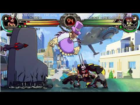 Skullgirls GGPO fix test - 5,400 mile California-to-England netplay matches