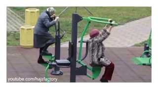 Russian grannies workout