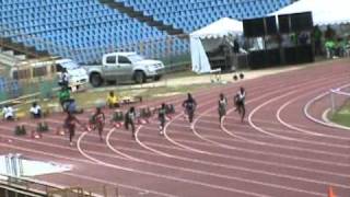Seantal- CARIFTA Trials '08 -100M Semi- Final Victory get back up .mpg