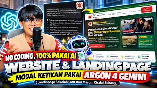 Cuma 5 Menit Jadi! Bikin Landing Page Sekolah Pakai AI Argon 4 (Studi Kasus SMK 
