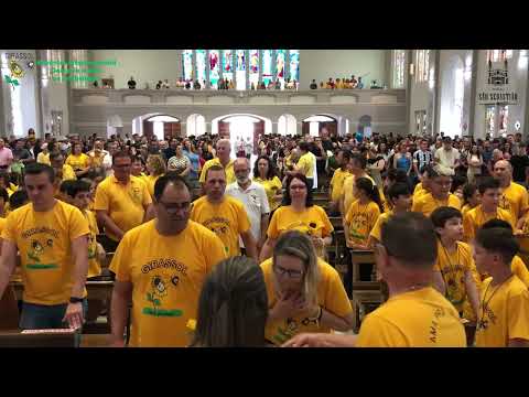 Entrada dos Cursistas...11º GIRASSOL Jaraguá dia 10-11-24 Missa encerramento Padre Carlos Nicolodelli