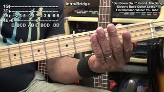 How To Play GET DOWN ON IT Kool And The Gang Easy Bass Guitar Lesson @EricBlackmonGuitar