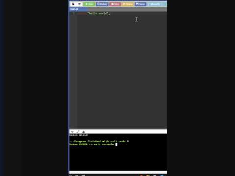 Perl Programming Language -  First Program - Hello World