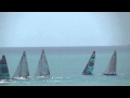 Sailboats On Waters Of Miami Beach Doing A Show