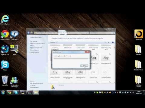 comment installer une police otf