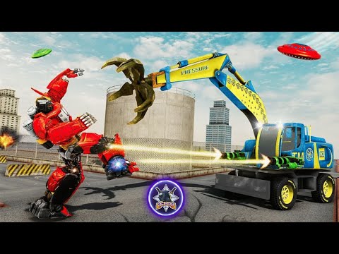 Excavator Robot Car Game – Elephant Robot Car Transform Games 3d