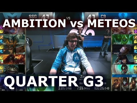 Samsung vs Cloud 9 G3 - AMBITION vs METEOS Player Experience Stream | Quarter Finals LoL S6 Worlds