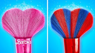 BARBIE VS POMNI ART BATTLE 💗Incredible Paint Hacks to Create a Master Piece ❤️ By 123 GO!