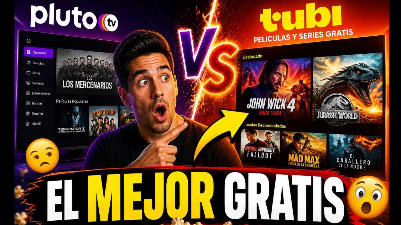 "Pluto TV vs Tubi TV: ¿Cuál tiene mejores películas GRATIS? (2026)"
