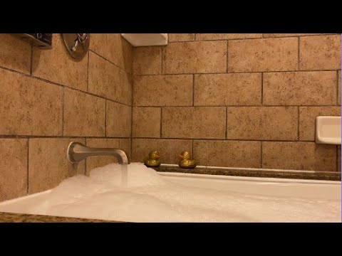 Bathtub Filling ASMR // Fill with Bubbles then Whirlpool Jets 3 Hour Loop