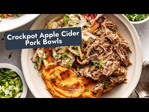 Crockpot Apple Cider Pork Bowls