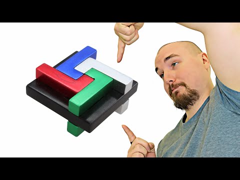 Quad L a metal puzzle from Puzzle Master - Solution