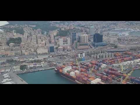 Approach and landing at Genova Airport (GOA)