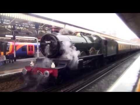 GWR Castle 5043 'Earl of Mount Edgcumbe' at Basingstoke Railway Station with 'The Moonraker'' Video
