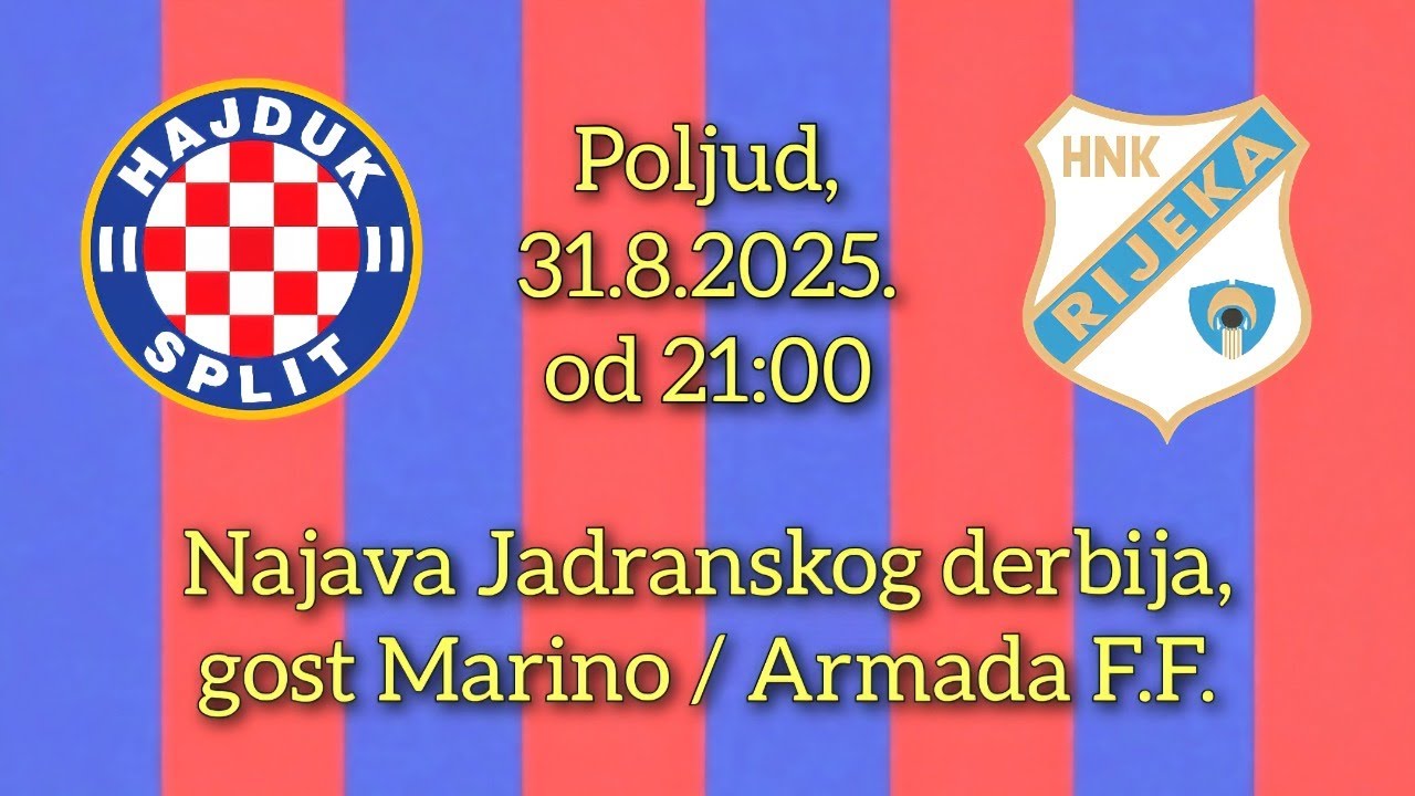 Prgavi live ❤️💙 najava Jadranskog derbija