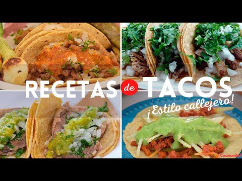 4 recetas de tacos callejeros para hacer en casa | Recetas de tacos como en la taquería | CV