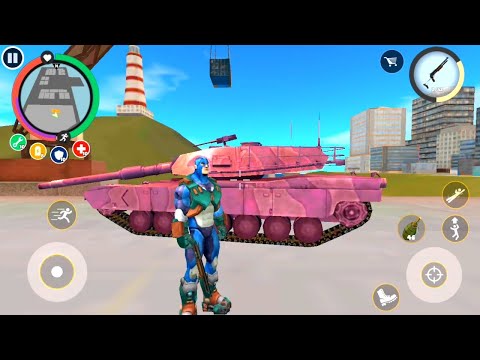 Tank jump on river fight rope hero military | Rope hero vice town new game | Games on