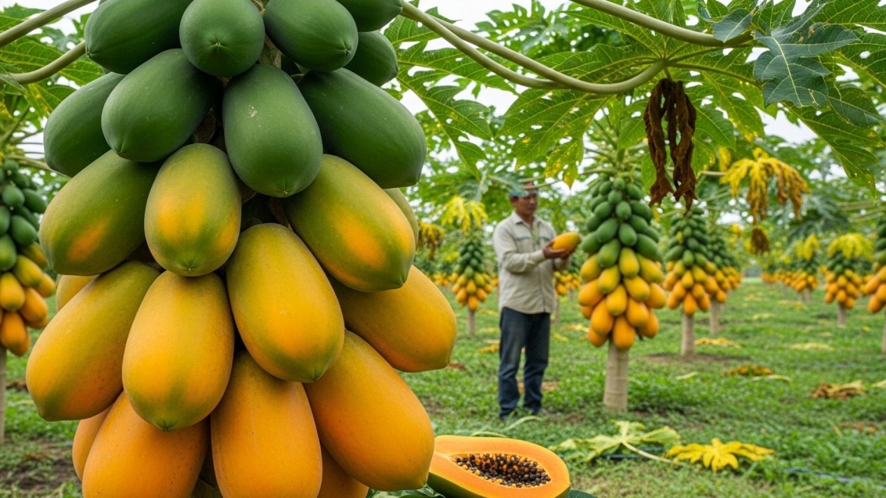 Inside Brazil’s Papaya Farms | Massive Harvesting Process