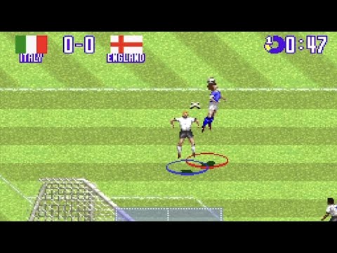 CPU Game: Italy vs. England - International Superstar Soccer Deluxe (SNES)