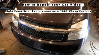 How to Remove and Install a Right Front Strut on a 2007 Chevy Equinox, All Steps Shown in Detail