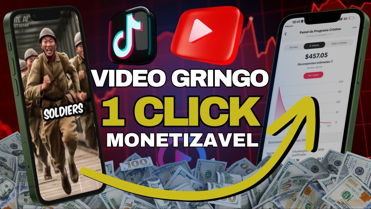 NOVA IA cria vídeos GRINGOS para MONETIZAR TikTok e YouTube SHORTS - clipwise ia