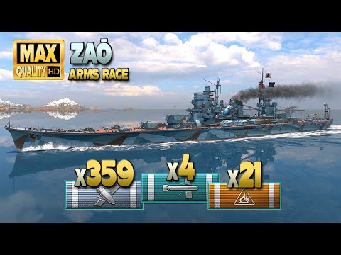 Cruiser Zaō: Good performance in Arms Race - World of Warships