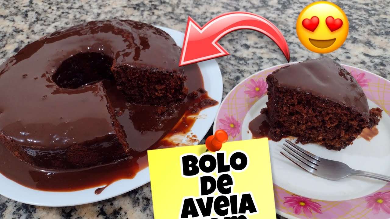 Bolo Fofo de Aveia com Cacau 😍 ( Bolo de Aveia) Ariane Gelli Oficial