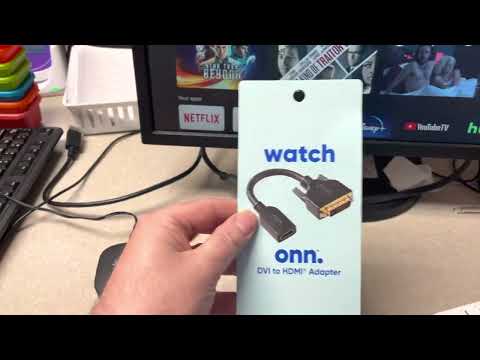 HDMI to DVI adapter works on Chromecast w/ Google TV and Onn Android TV Box to computer monitor.