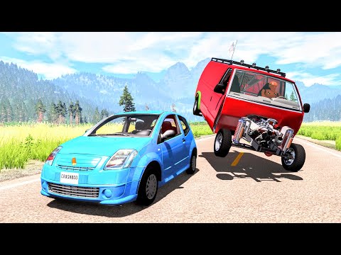 High Speed Traffic Crashes #59 - BeamNG Drive | CrashBoomPunk