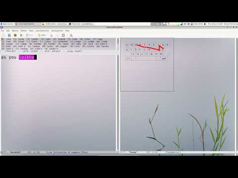 Swipe for Text Input in GNU Emacs