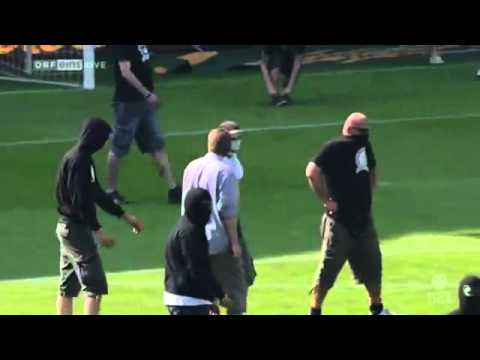 Planned Rapid pitch invasion at the Vienna derby - match abandoned (May 22, 2011) [HD]