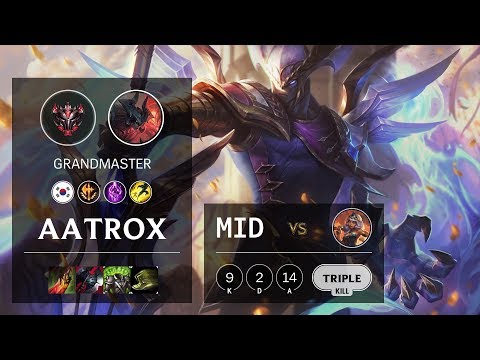 Aatrox Mid vs Qiyana - KR Grandmaster Patch 10.5