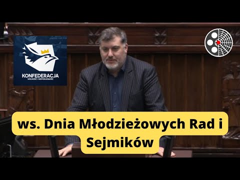Artur Dziambor wspomina Młodzieżową Radę i zapowiada głos za uchwałą