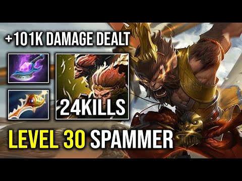 WTF Instant Wukong Ring Arcane Blink + Radiance LEVEL 30 Spammer Monkey King Dota 2